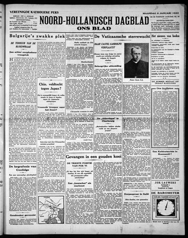 Noord-Hollandsch Dagblad : ons blad 1933-01-09