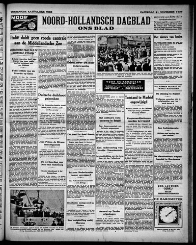 Noord-Hollandsch Dagblad : ons blad 1936-11-21