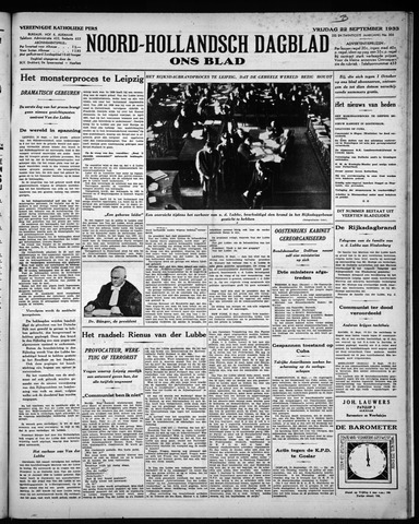 Noord-Hollandsch Dagblad : ons blad 1933-09-22