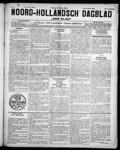 Noord-Hollandsch Dagblad : ons blad 1927-03-25