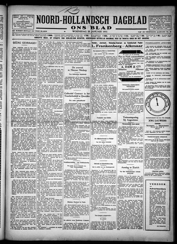 Noord-Hollandsch Dagblad : ons blad 1931-01-28