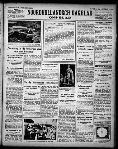 Noord-Hollandsch Dagblad : ons blad 1938-10-11