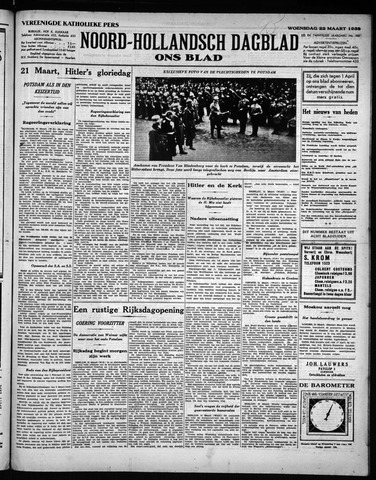 Noord-Hollandsch Dagblad : ons blad 1933-03-22