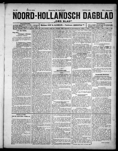 Noord-Hollandsch Dagblad : ons blad 1926-04-26