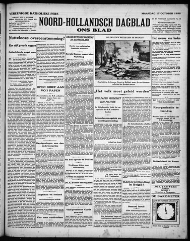 Noord-Hollandsch Dagblad : ons blad 1932-10-17