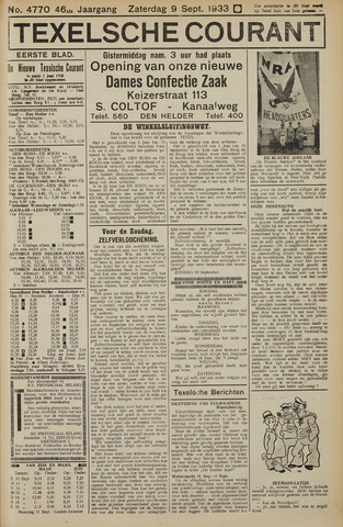 Texelsche Courant 1933-09-09