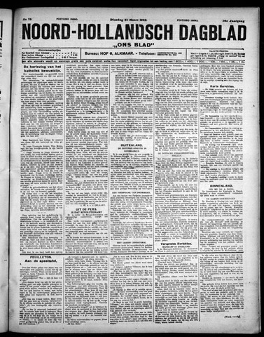 Noord-Hollandsch Dagblad : ons blad 1925-03-31