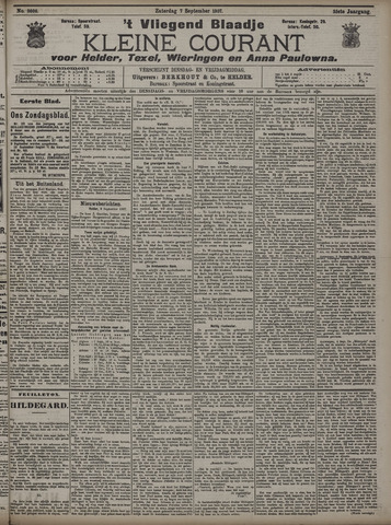 Vliegend blaadje : nieuws- en advertentiebode voor Den Helder 1907-09-07