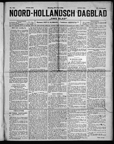 Noord-Hollandsch Dagblad : ons blad 1923-06-26