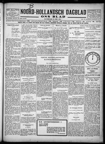 Noord-Hollandsch Dagblad : ons blad 1931-05-23