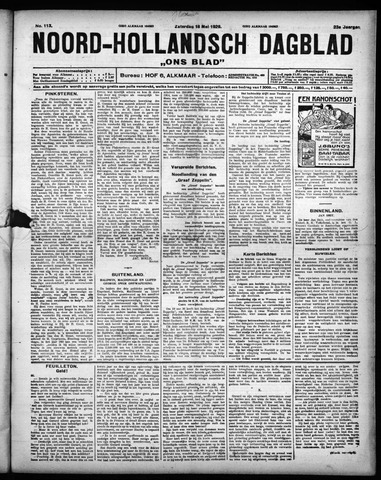 Noord-Hollandsch Dagblad : ons blad 1929-05-18