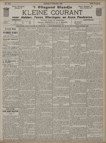 Vliegend blaadje : nieuws- en advertentiebode voor Den Helder 1908-11-21