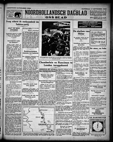Noord-Hollandsch Dagblad : ons blad 1938-09-17