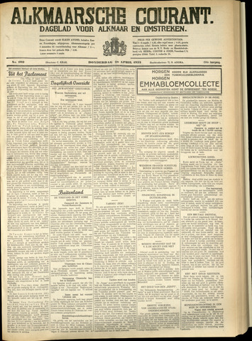 Alkmaarsche Courant 1932-04-28