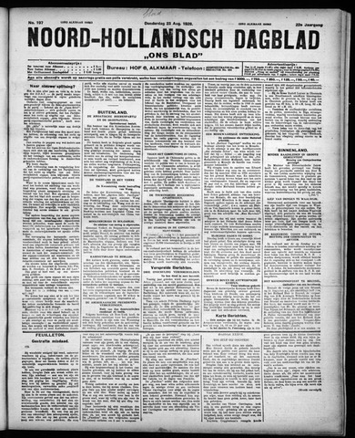 Noord-Hollandsch Dagblad : ons blad 1928-08-23