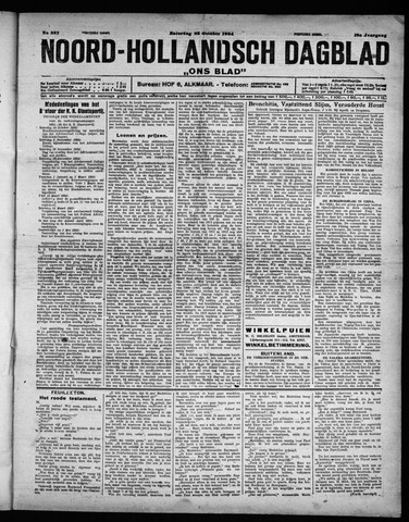 Noord-Hollandsch Dagblad : ons blad 1924-10-25