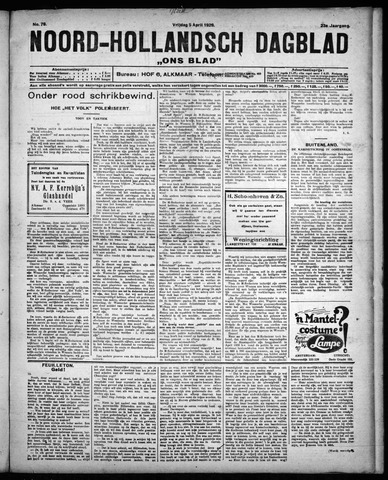 Noord-Hollandsch Dagblad : ons blad 1929-04-05