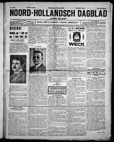 Noord-Hollandsch Dagblad : ons blad 1925-06-27