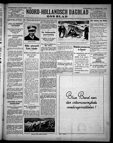 Noord-Hollandsch Dagblad : ons blad 1936-02-19