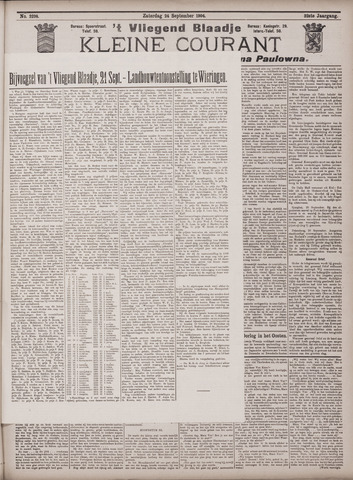 Vliegend blaadje : nieuws- en advertentiebode voor Den Helder 1904-09-24