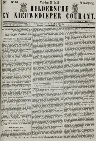 Heldersche en Nieuwedieper Courant 1873-07-18