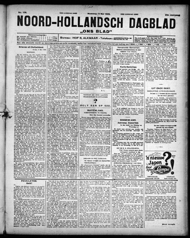 Noord-Hollandsch Dagblad : ons blad 1929-05-13