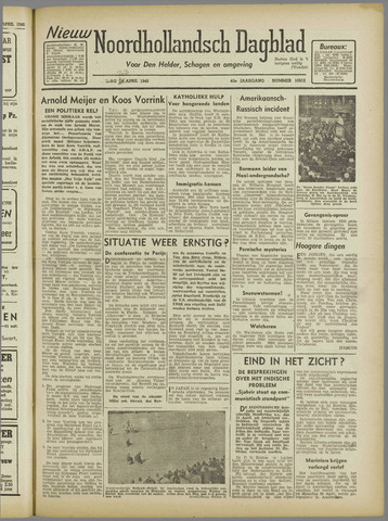 Nieuw Noordhollandsch Dagblad, editie Schagen 1946-04-23