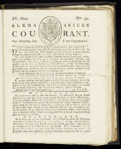 Alkmaarsche Courant 1810-08-06