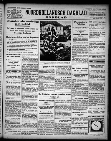 Noord-Hollandsch Dagblad : ons blad 1938-10-04