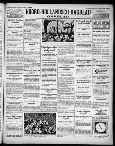 Noord-Hollandsch Dagblad : ons blad 1937-02-17