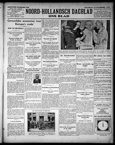 Noord-Hollandsch Dagblad : ons blad 1934-11-12