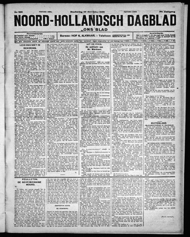 Noord-Hollandsch Dagblad : ons blad 1925-11-26