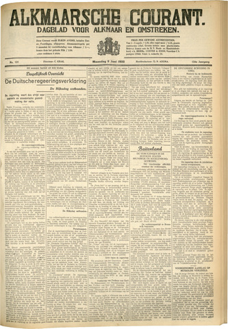 Alkmaarsche Courant 1932-06-06