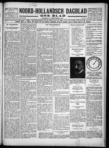 Noord-Hollandsch Dagblad : ons blad 1931-09-15