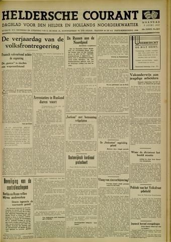 Heldersche Courant 1937-06-07