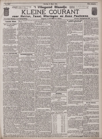 Vliegend blaadje : nieuws- en advertentiebode voor Den Helder 1914-03-14