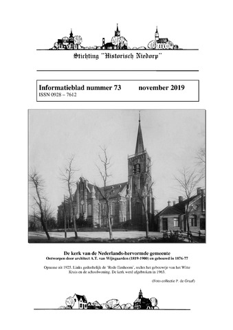 Informatieblad stichting Historisch Niedorp 2019-11-01
