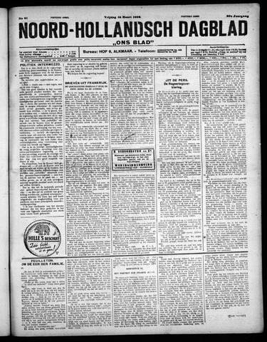 Noord-Hollandsch Dagblad : ons blad 1926-03-12