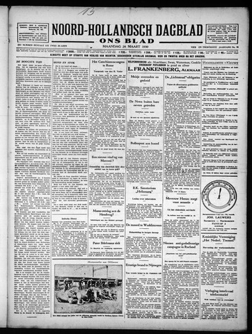 Noord-Hollandsch Dagblad : ons blad 1930-03-24