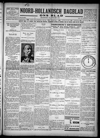 Noord-Hollandsch Dagblad : ons blad 1931-01-19