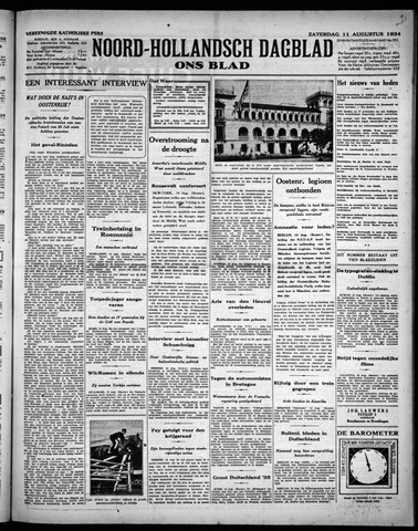 Noord-Hollandsch Dagblad : ons blad 1934-08-11