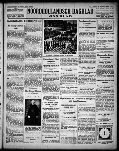 Noord-Hollandsch Dagblad : ons blad 1938-09-05