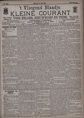 Vliegend blaadje : nieuws- en advertentiebode voor Den Helder 1893-05-13