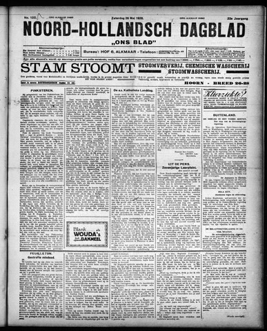 Noord-Hollandsch Dagblad : ons blad 1928-05-26