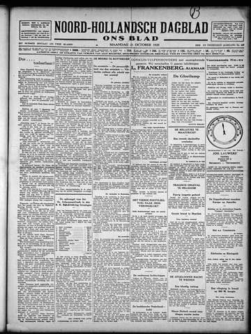 Noord-Hollandsch Dagblad : ons blad 1929-10-21