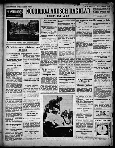 Noord-Hollandsch Dagblad : ons blad 1938-09-01