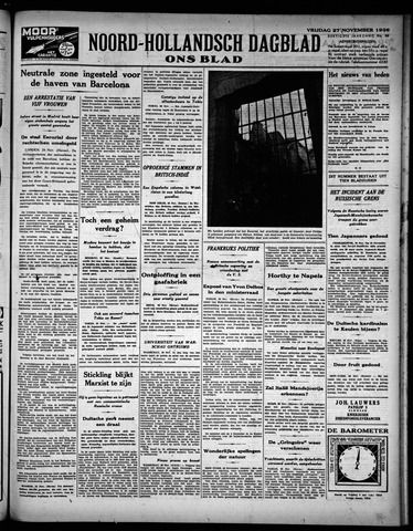 Noord-Hollandsch Dagblad : ons blad 1936-11-27