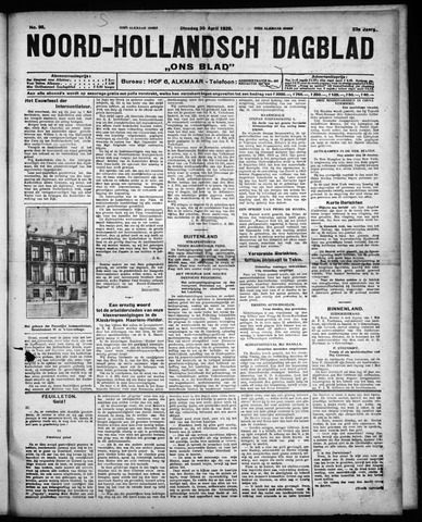Noord-Hollandsch Dagblad : ons blad 1929-04-30