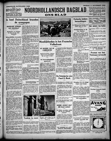 Noord-Hollandsch Dagblad : ons blad 1938-11-11