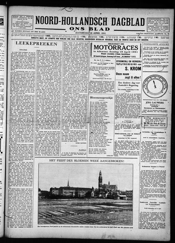 Noord-Hollandsch Dagblad : ons blad 1931-04-18